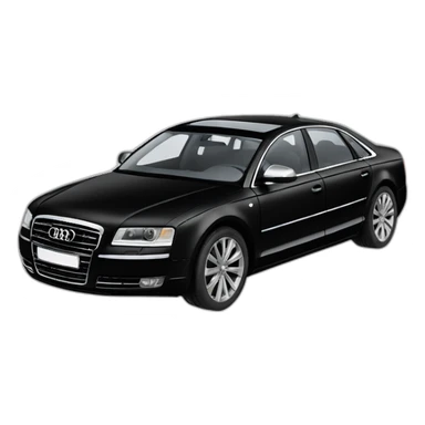 black 2005 Audi A8 6.0 W12 sticker