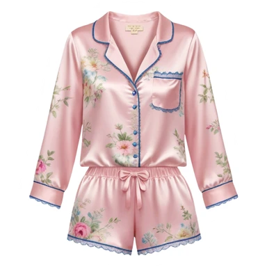 Loveshackfancy mini florals and toile print satin pjs sticker