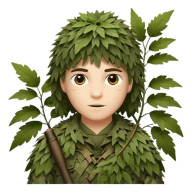 sniper behing a bush sticker