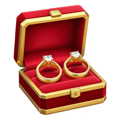 Couple of ring in red box sticker
