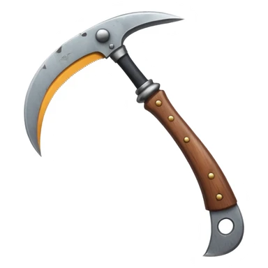 The sickle for mowing grass sticker