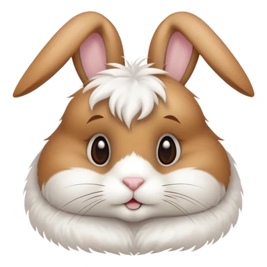 Light brown rabbit with white fluffy stuff around neck sticker