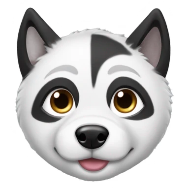 Black and white husky with different eyes sticker