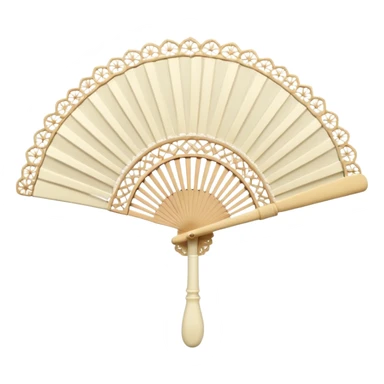 Fan: An open, handheld fan, often associated with opera or classic theatre sticker
