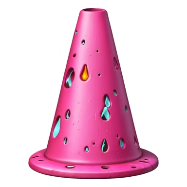 pink lava traffic cone sticker