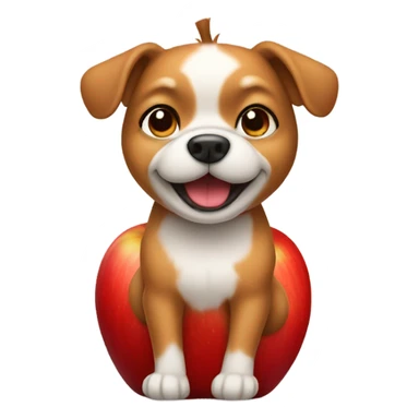 Dog in an Apple  sticker