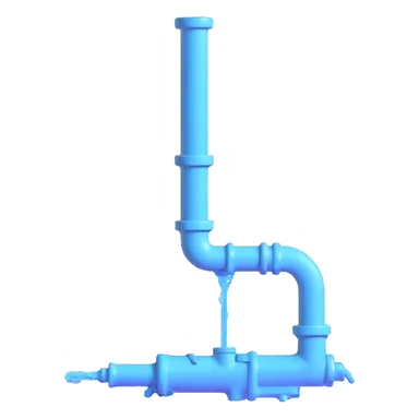 
3D render of a cracked pipe with water dripping from it, Pixar-style, clean and realistic, soft reflections, isolated on white background, professional and colorful

 sticker