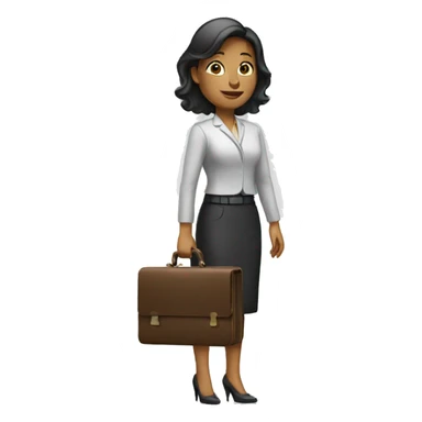 woman holding briefcase sticker