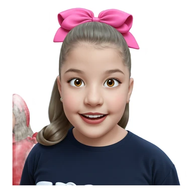 smiling girls with bows sticker