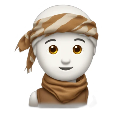 Un gars blanc avec un bandana marron clair,cheveu marron sticker