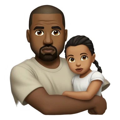 Kanye West with North West sticker