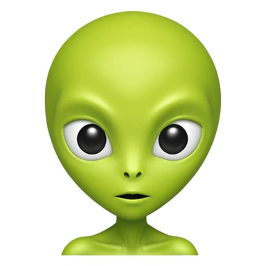 lime green alien sticker