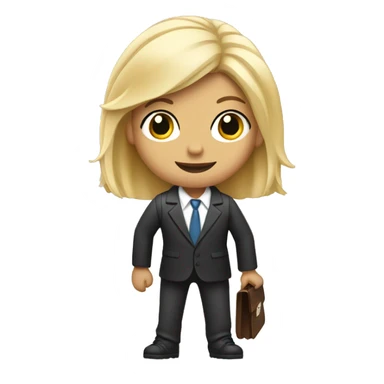 blondie holding out briefcase sticker
