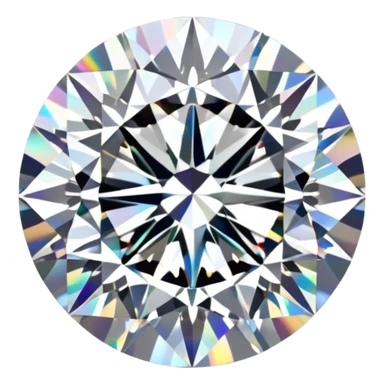 Make it 3D emoji style: add a silver jewelry setting to the round cut white diamond with holographic shine and sparkles sticker