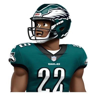 saquon barkley in eagles jersey sticker