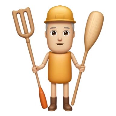 Make a wood tube with a face and wooden legs and arms and a bat sticker