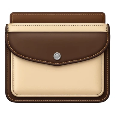 Cream and Dark Brown Money Wallet sticker