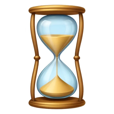 a mix between two emojis - hourglass morphing into checkmark  sticker