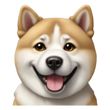 American Akita smiles  sticker