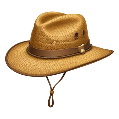Austrailian bush hat with cork hanging down sticker