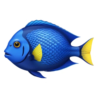 blue tang fish in aquarium sticker