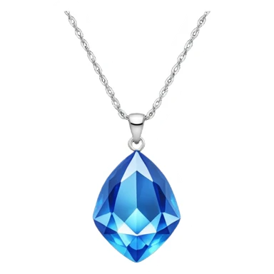 Blue crystal necklace sticker