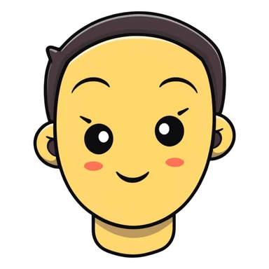 not very satisfied human face sticker