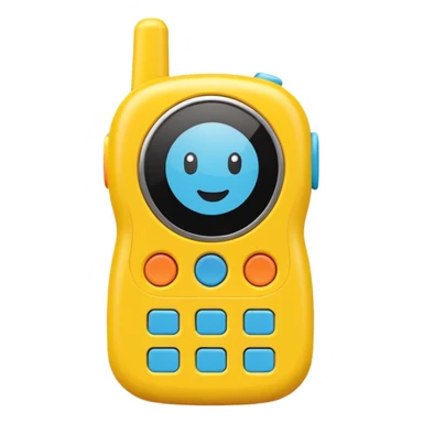Kid toy walkie talkie with cartoon design sticker