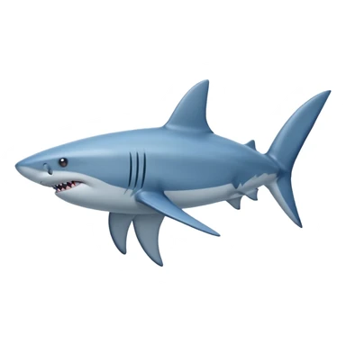 Shark attack blue sticker