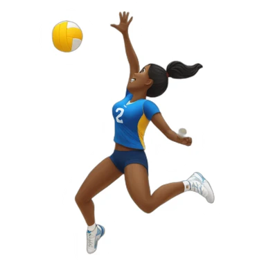 Volleyball athlete jump serve sticker