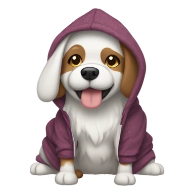 Dog wearing a hoodie ￼ sticker