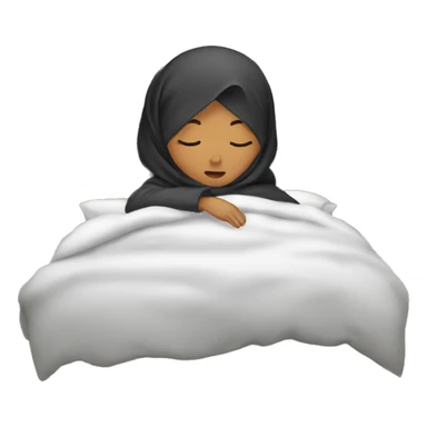 Hijabi-woman-sleeping-inside-bed sticker