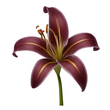 realistic burgundy lily sticker