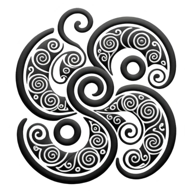 Unity Māori koru design at top sticker