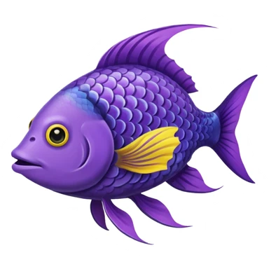 GURGLE FISH FROM FINDING NEMO PURPLE AND YELLOW GRAMMA FISH LONG sticker