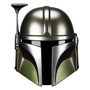 the mandalorian helmet, front view sticker