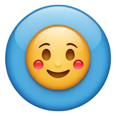 Yuvarlak mavi tik sticker