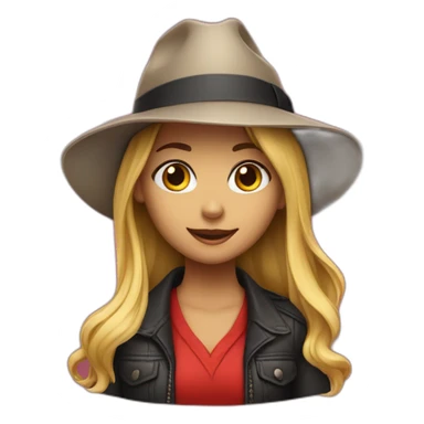 the girl in the red fedora hat sticker