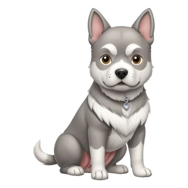 american staff dog grey & white sticker