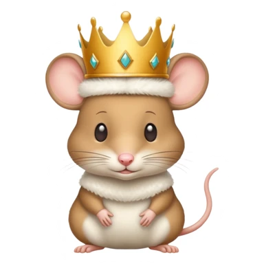 mouse wearing crown sticker