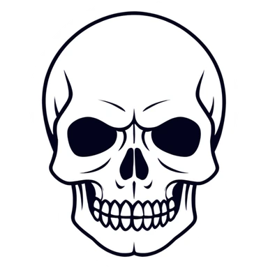 skull cartoonish sticker style sticker