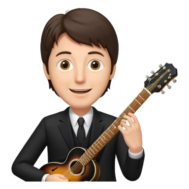 Paul McCartney playing guitar black suit sticker