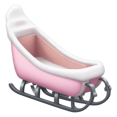 light pink winter sled sticker