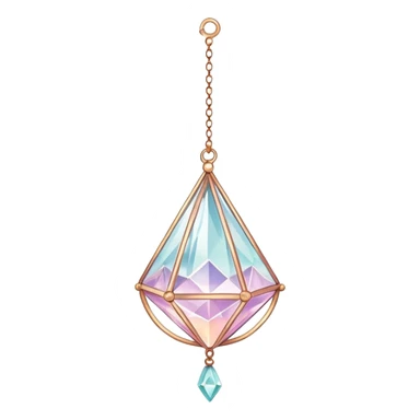 Pastel warm-colored romantic lush beautiful pretty hanging crystal-catcher aesthetic sticker