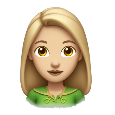 White woman with elf ears and light brown hair sticker