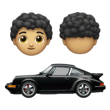 black porsche 911 964 sticker