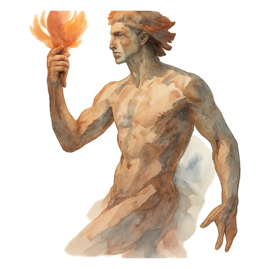 watercolor style Prometheus sticker