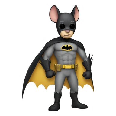 Batman if he was a rat sticker