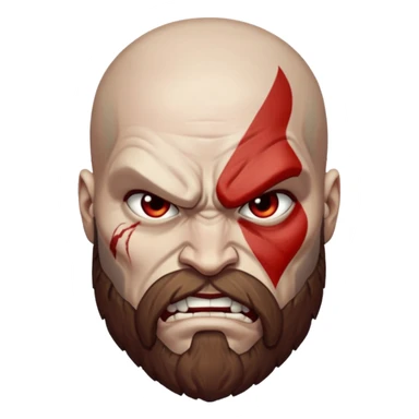 kratos face sticker