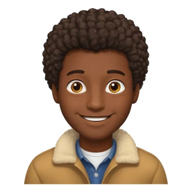 coily hair mens image sticker